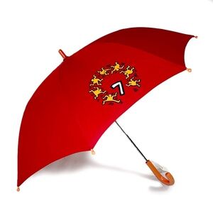 Vintage Uniqlo Keith Haring Red "7" Umbrella from Japan